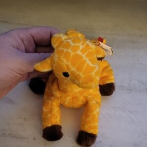 Ty Beanie Baby "Twigs" Yellow and Brown Giraffe Plush Toy